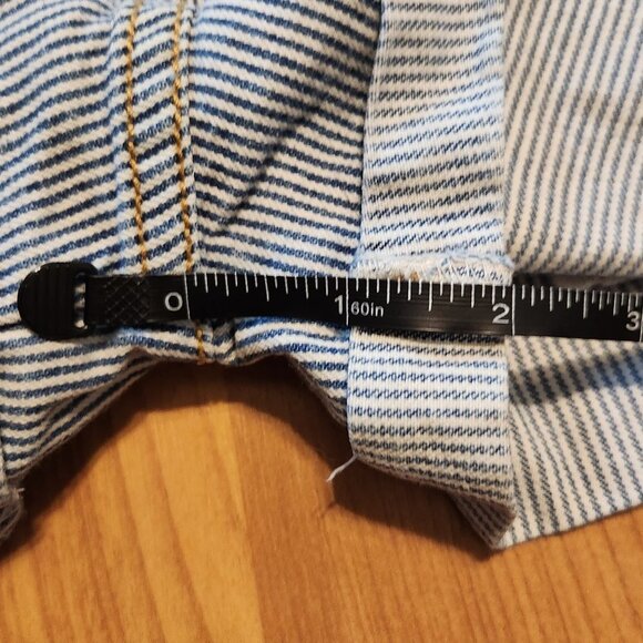 Lux Cuffed Denim Striped Shorts || sz 8 || EUC - Picture 7 of 11